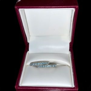 Helzberg Diamonds Blue Topaz accent rings - size 7